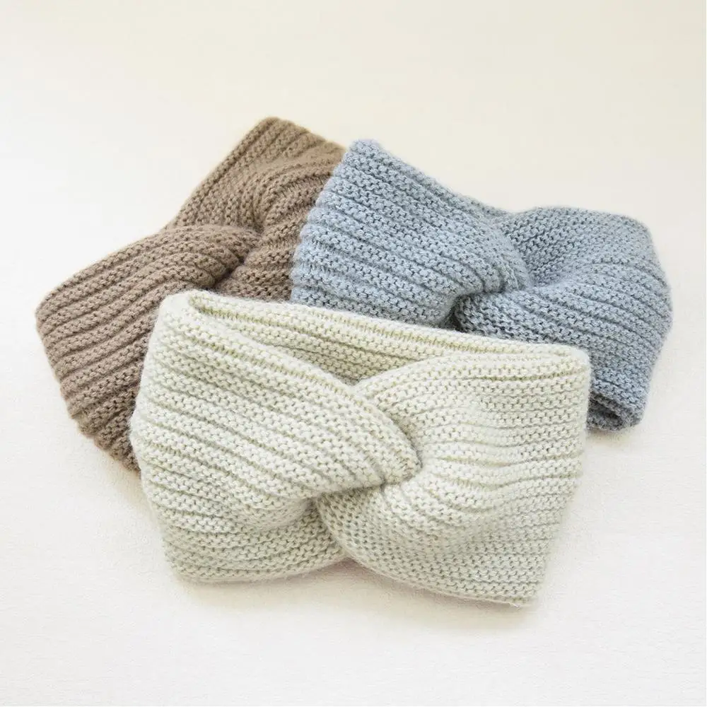 Women Knitting Wool Wide-brimmed Head Cover Bandage Ear Warmer Hairbands Outdoor Sports Yoga Turban Headwrap Hair Accessories