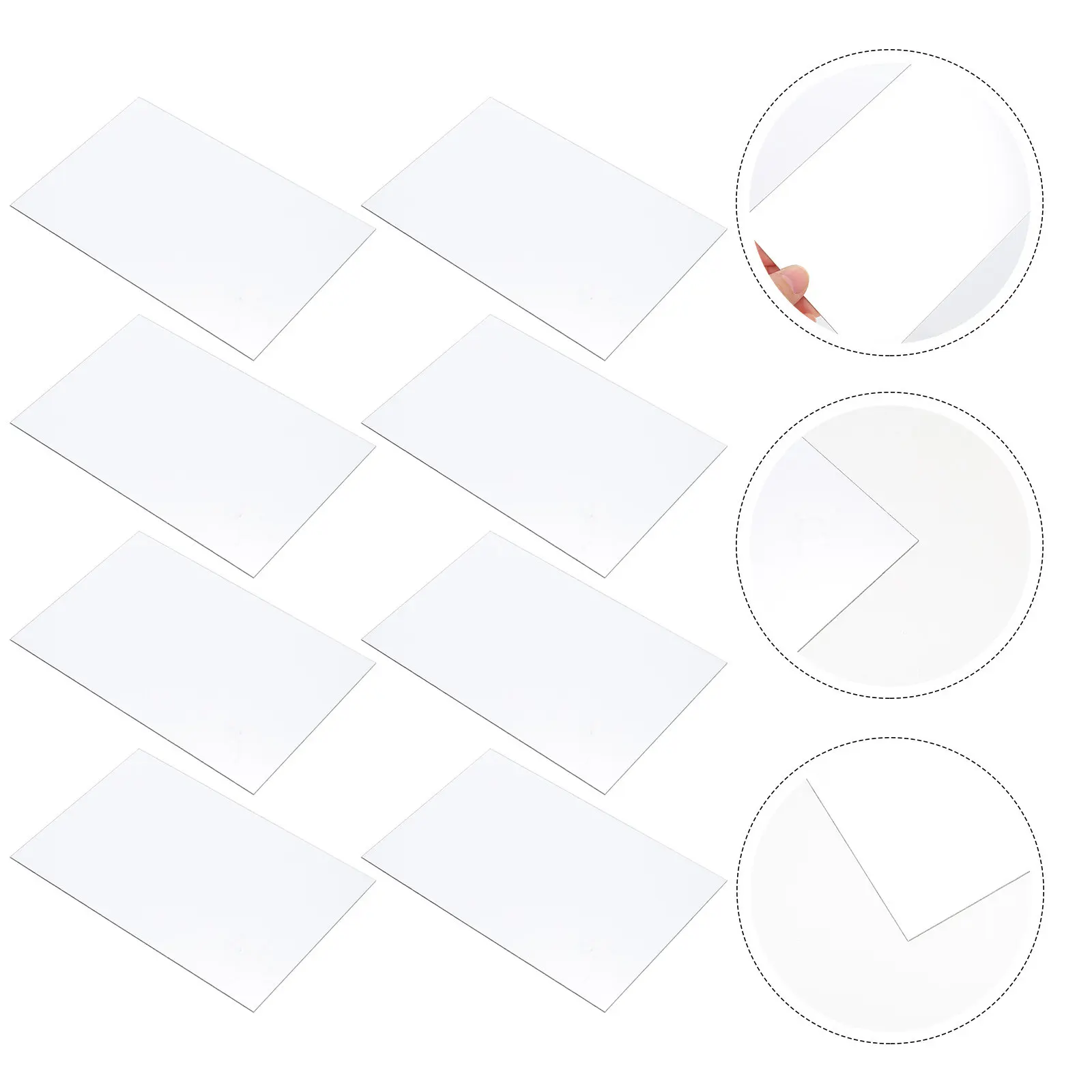 8Pcs Shatterproof Mirror Sheets Rectangle Self Adhesive Wall Stickers for Bedroom Living Room Home DIY Mirror Effect Decoration