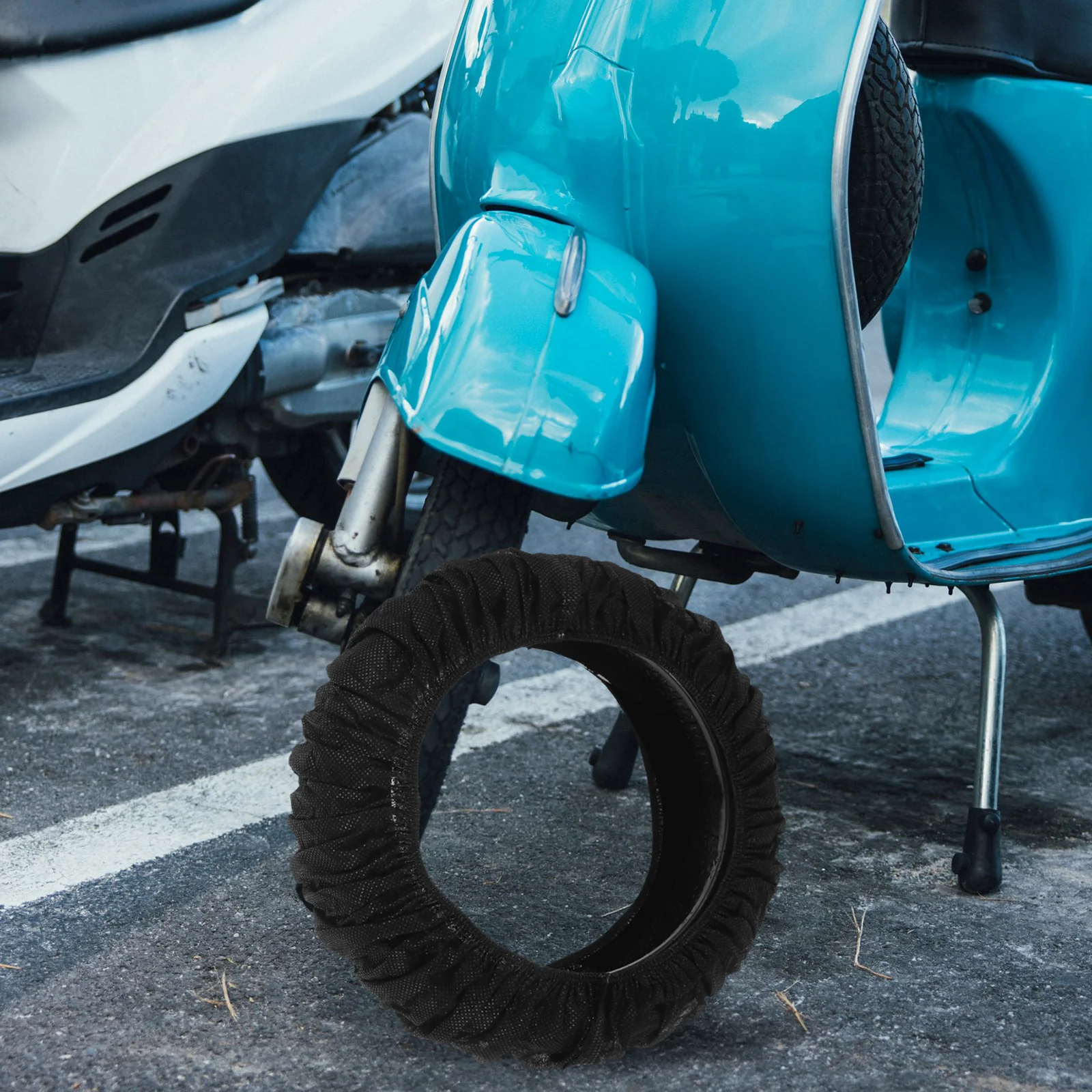 40 pezzi di copertura per pneumatici in tessuto non tessuto per bici elettrica, sedia a rotelle, protezione per pneumatici, piccola manica elastica portatile, protezione antisporco
