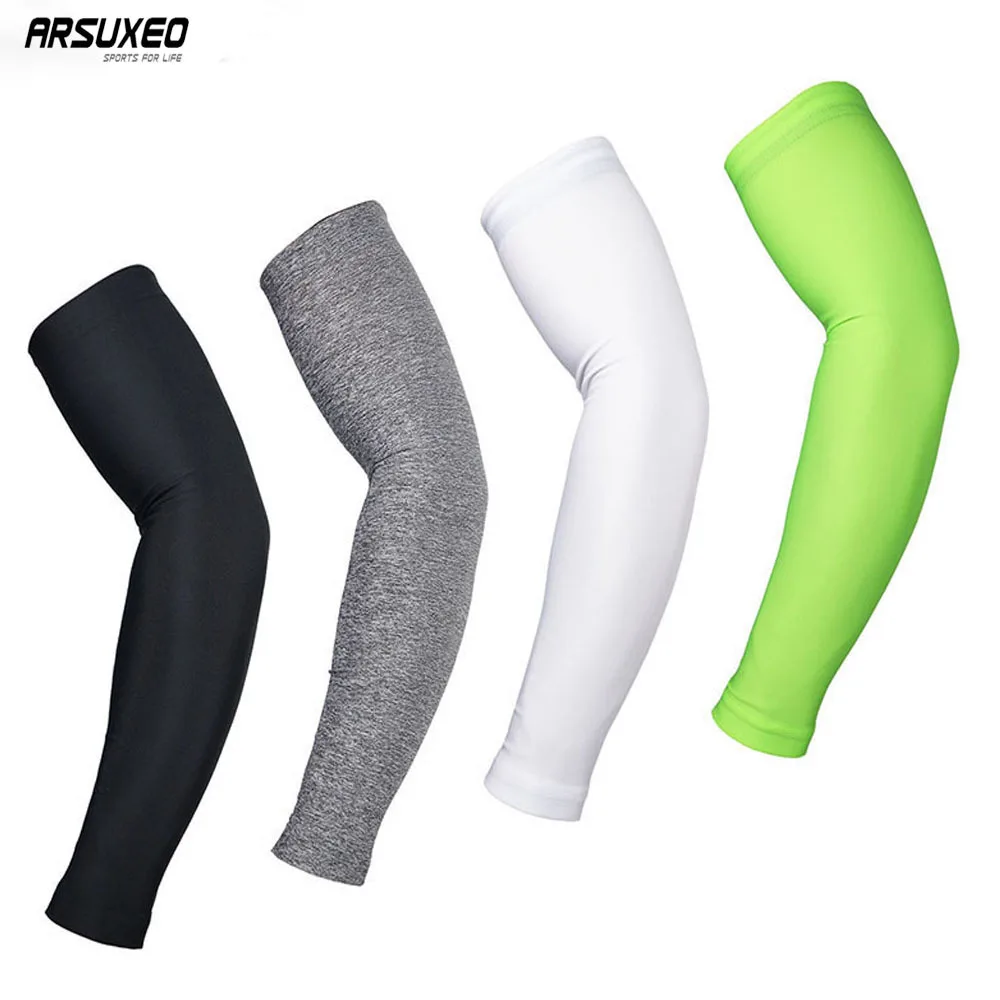 ARSUXEO Cycg Sleeve Men Women MTB Bike Bicycle Warmer UV Protection Running Golf Volleyball Sports Arm Cover XO1