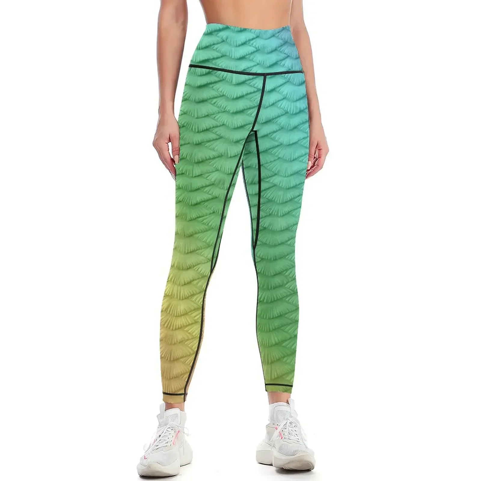 

Scaled Rainbow Leggings Women's trousers gym clothing gym top sports for Womens Leggings