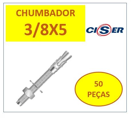 Parabolt Cba Bummer 3/8X5 PBC Zinc 50 Pieces