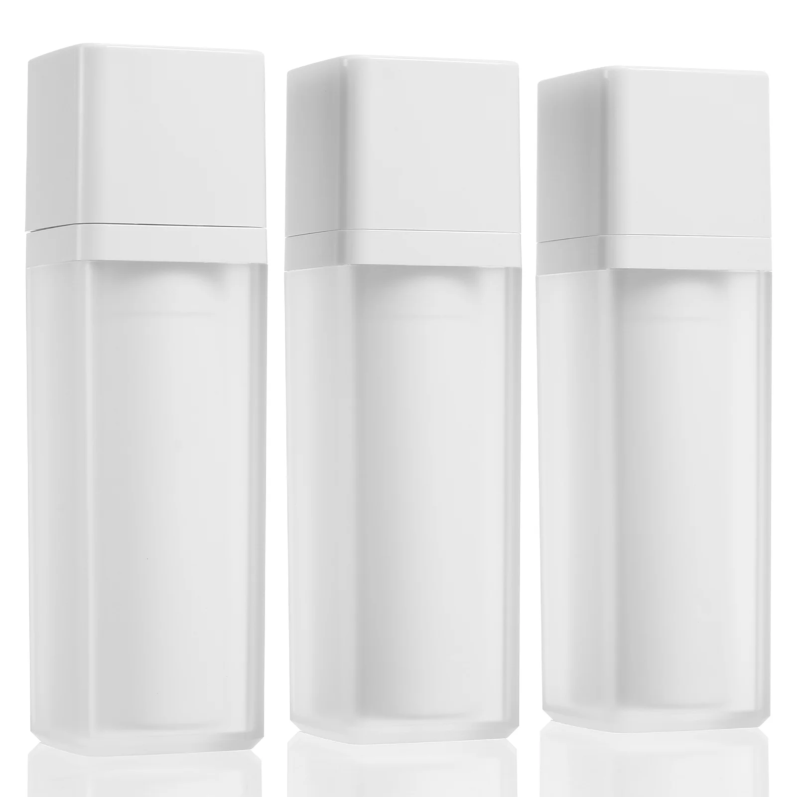 3 Pcs Lotion Vacuum Bottle Travel Container Shampoo Bottles Moisturizer Face Cream Can Sub Empty Reusable Plastic Abs