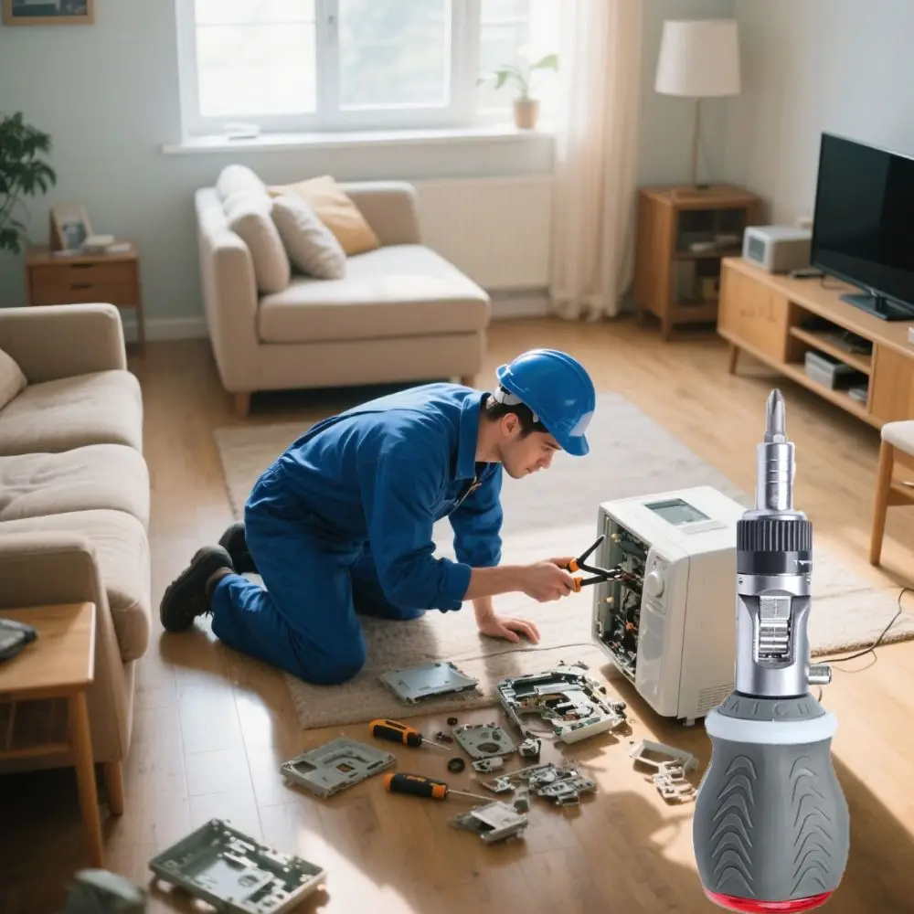 180 Degree Rotating Multi-Angle Screwdriver Adjustable Precision Tools Ratchet Screwdriver Set 8-in-1 Screwdriver Portable Tool