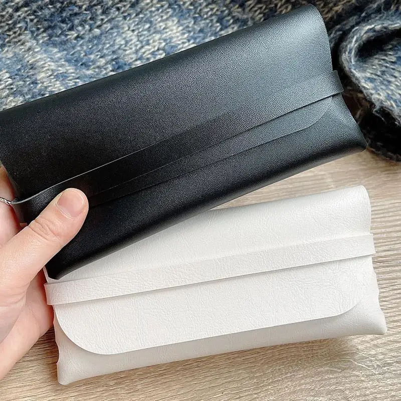 

New Fashion Soft Padded Sunglasses Case Simple Elegant Belt PVC Leather Color Portable Sunglasses Case Other Brand Z3Qa...