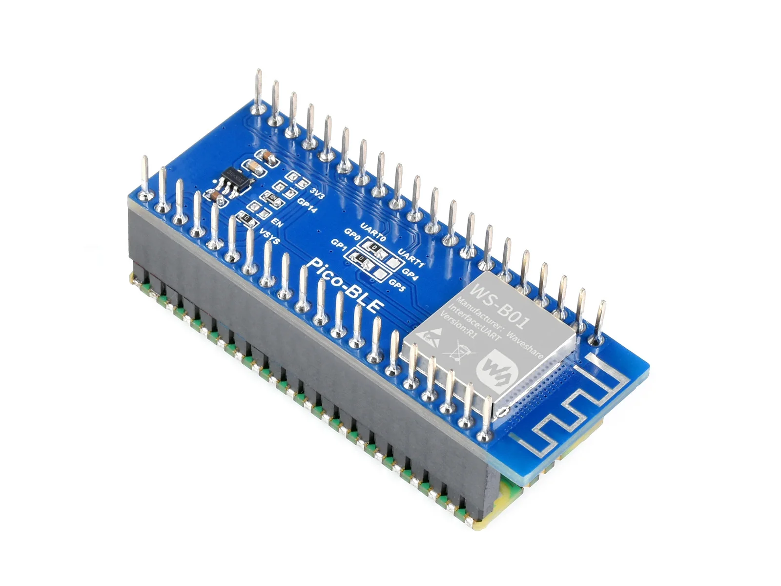Dual-Mode Bluetooth Module For Raspberry Pi Pico, SPP / BLE, Bluetooth 5.1 Wireless, Clock NOT Included