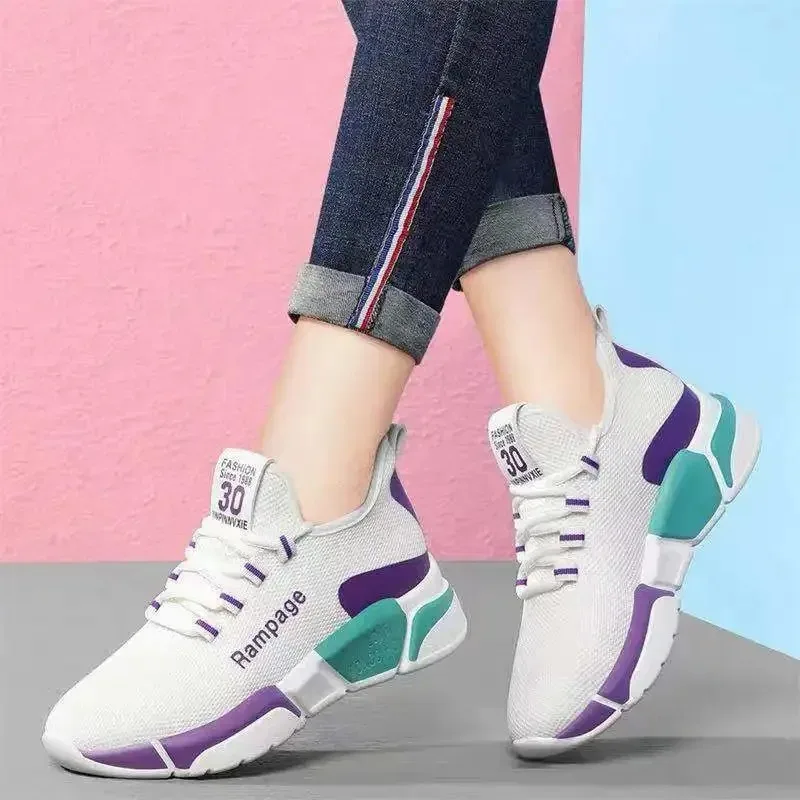 Women's shoes new comfortable women's shoes spring and autumn versatile lace up comfortable lightweight sports shoes