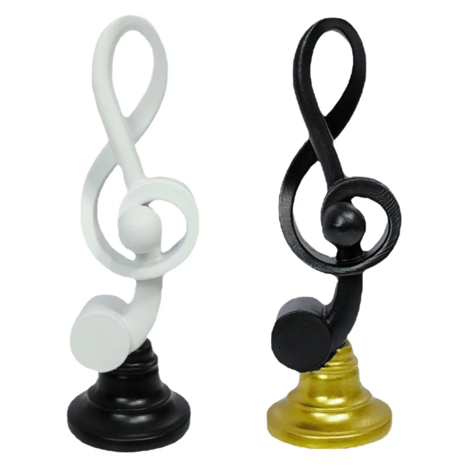 Music Note Statue Resin Decorative Figurine for Office Fireplace Living Room