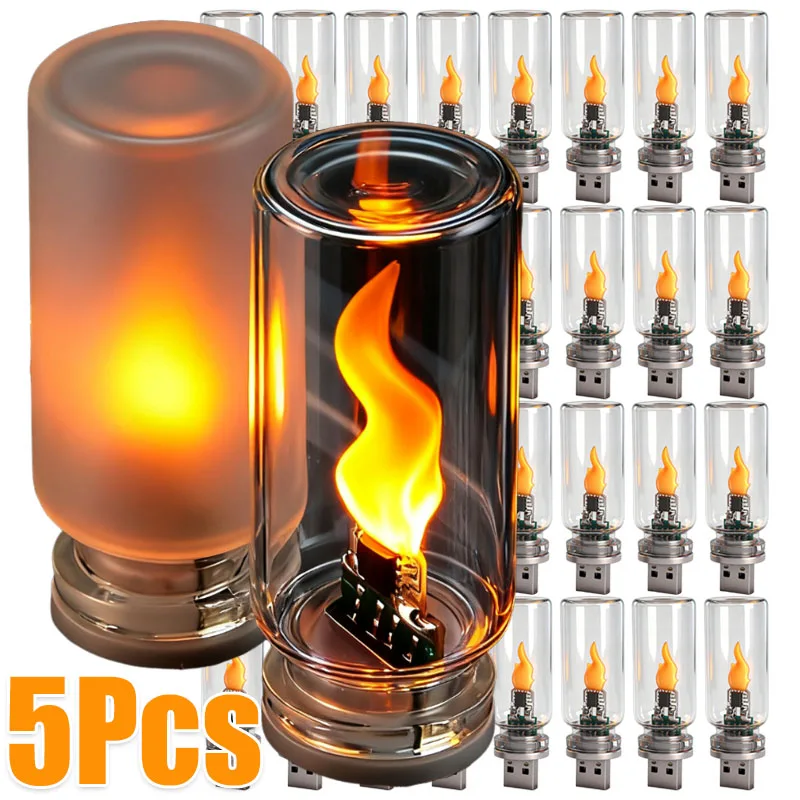 

Автомобильный окружающий свет, ночник, праздничный домашний декор, интерьер автомобиля, 5 В, USB светодиодный, мерцающая свеча, лампа, аксессуары, лампы, полоски