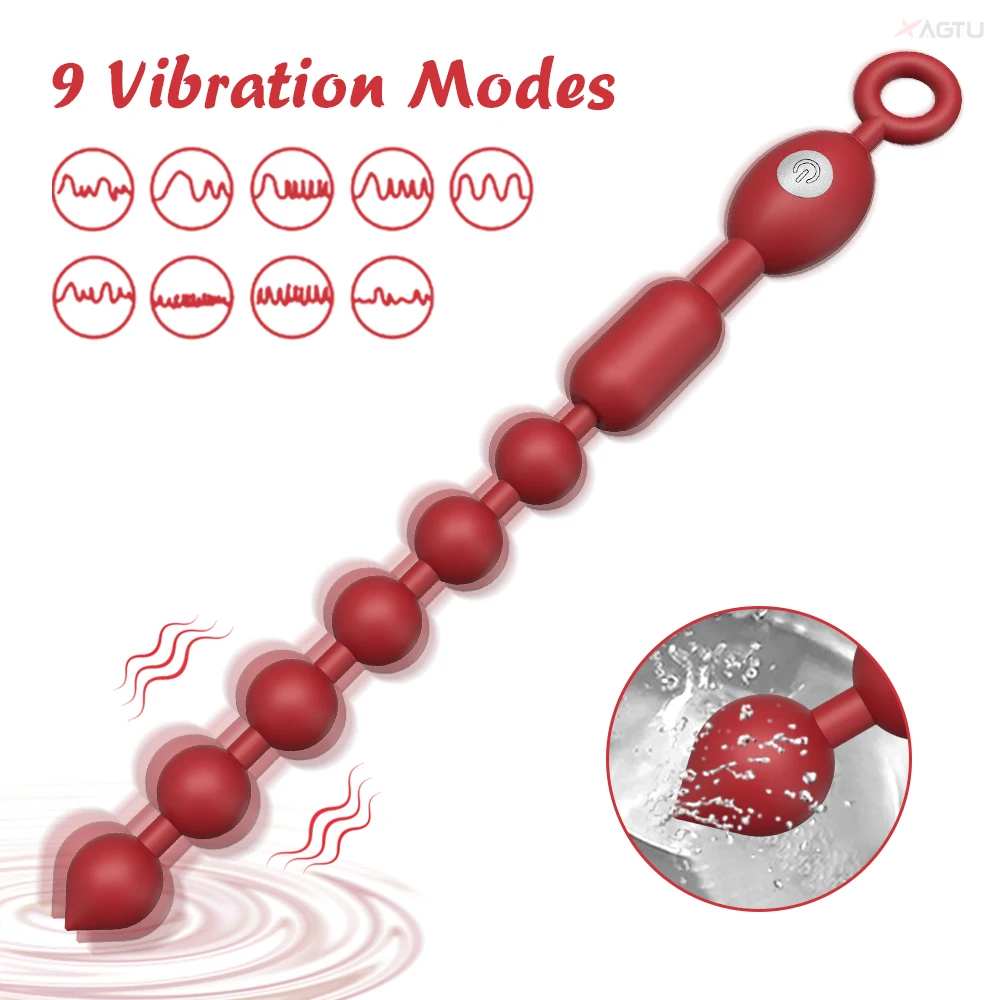 Anal Vibrator Prostate Massager Anal Beads Balls Butt plug Soft Silicone Good for Men Adults Sex Toys for Man Woman