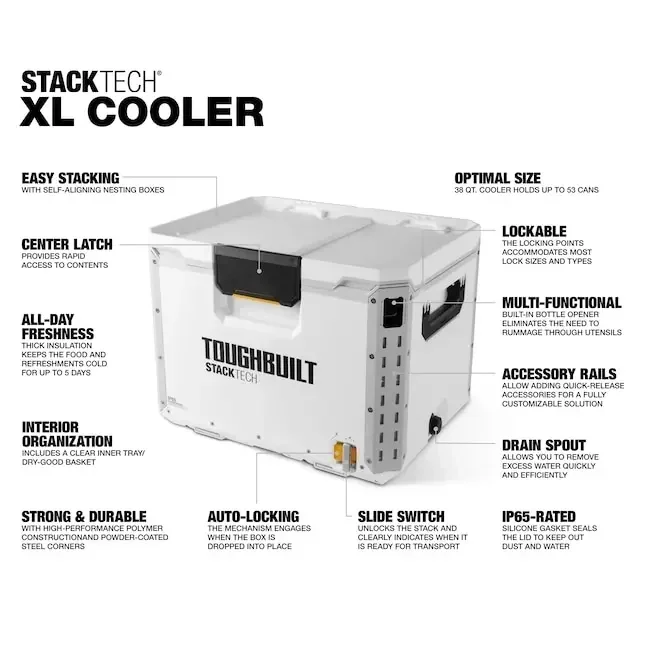TOUGHBUILT  STACKTECH Large Insulated Box Large-capacity Freshness Warm and Cold Outdoor Storage Box