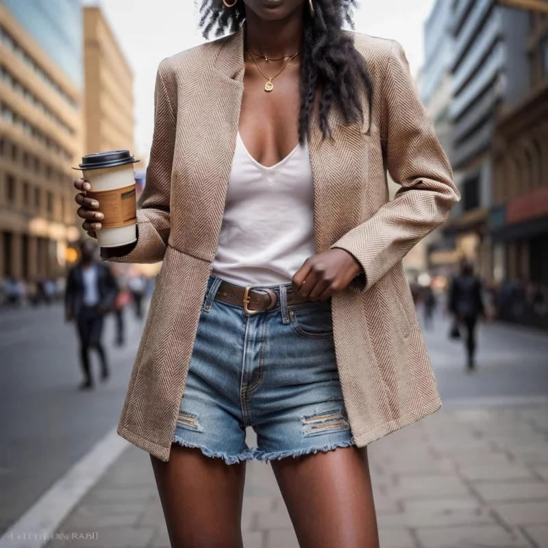 

2025Hot-Selling New 's Jacket Slim Fit Jacquard Patchwork Elegant Commuter Thickened Woolen Coat for Women