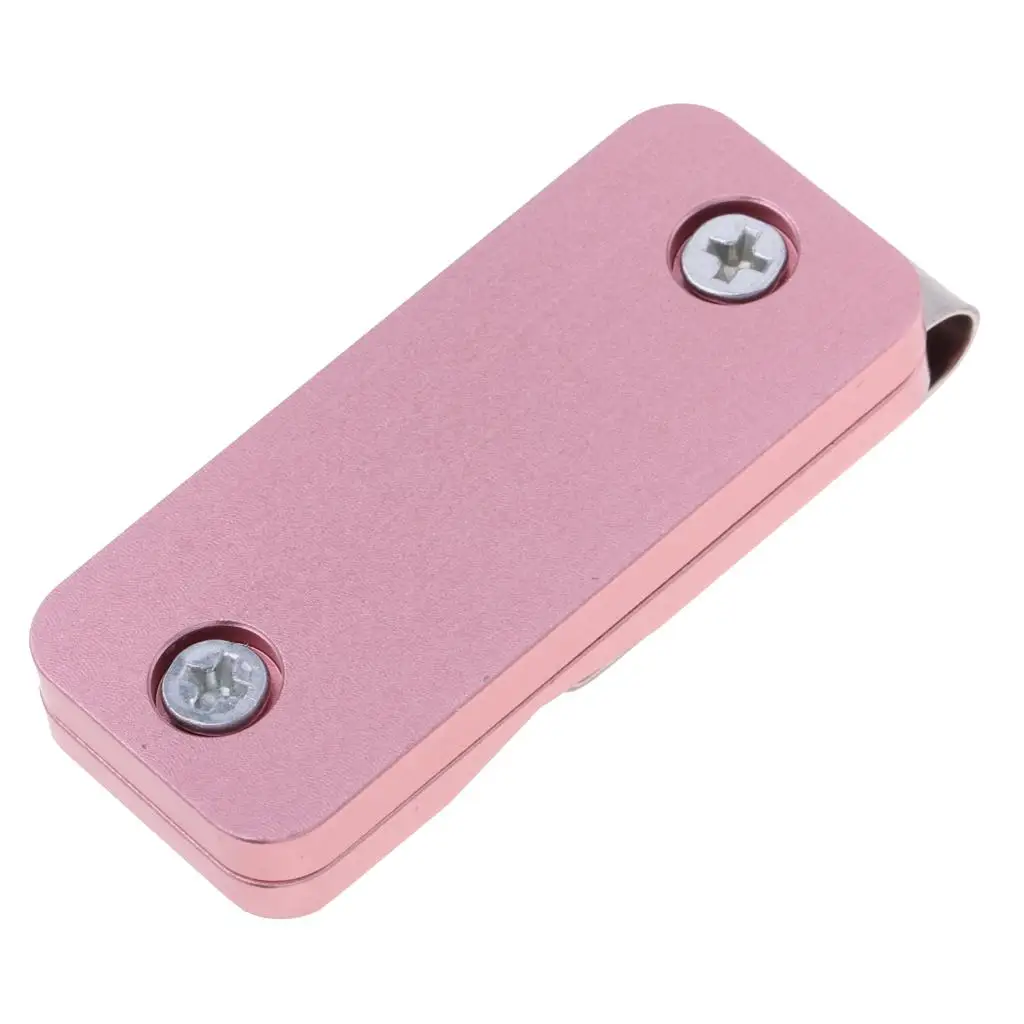 

Pocket Clip Billiard Chalk Holder Lightweight Pink Aluminum Case for Pool Cue Maintenance Indoor Sports Table