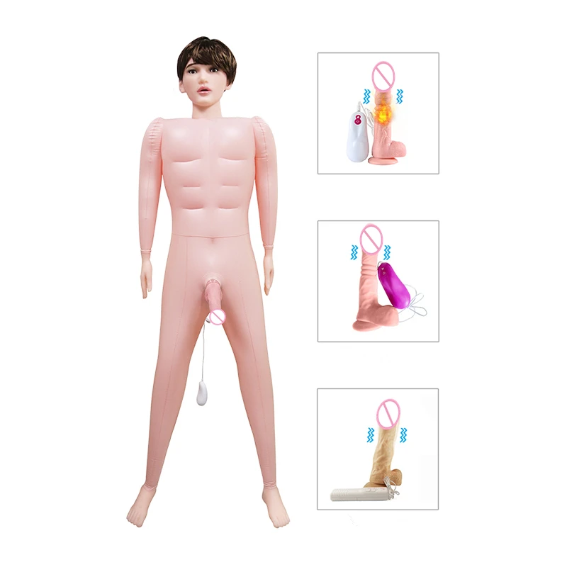 

Newest! Handsome Man Inflatable Sex Doll Removable Dildo Easy To Store Female Masturbator Adult Sex Toy For Woman and Gay