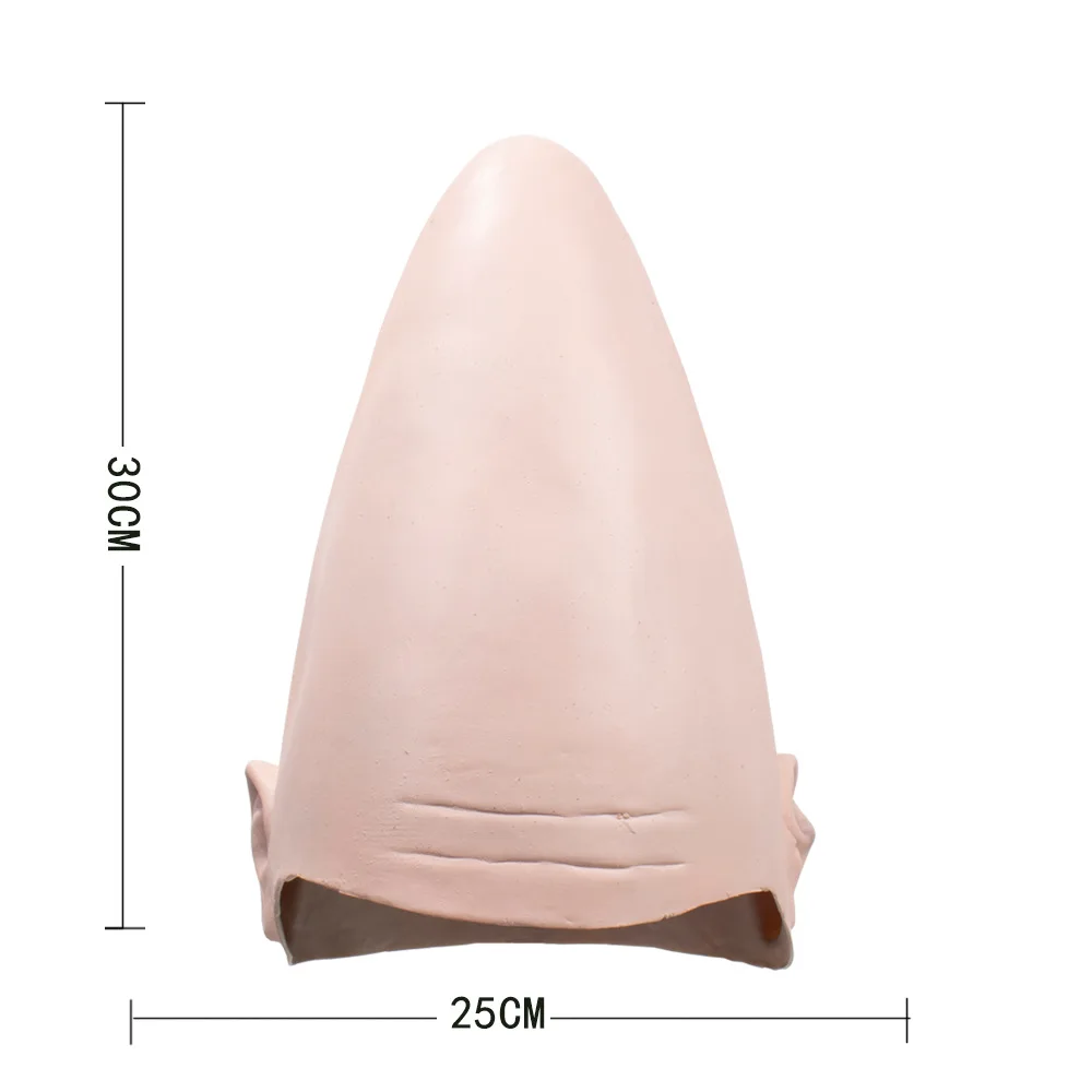 Kostüm Eierkopf Konische Alien-Schädelkappe – Detail 1