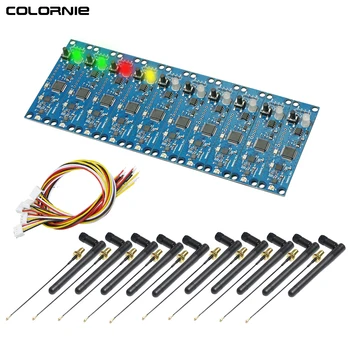 10 יח'\חבילה 2.4G אלחוטי DMX מודול לוח 2 ב 1 משדר & מקלט עם אנטנת LED Wifi בקר