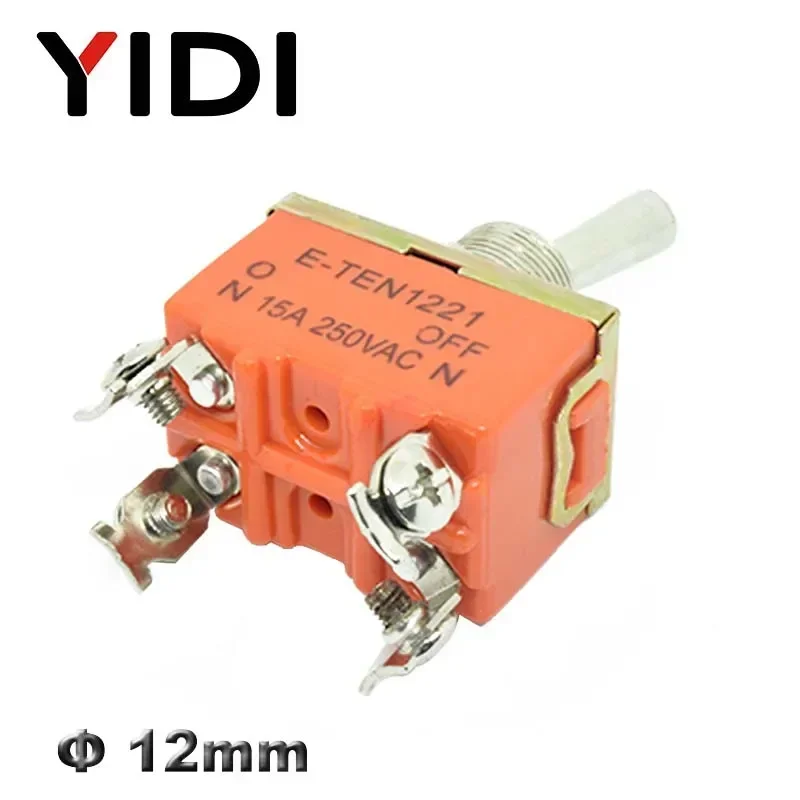 15A 250V KN3C E-TEN1322 1021 1122 1221 1321 6pin Toggle Switch on Off SPST Switch 3pin on Off on DPDT Waterproof Cap Cover