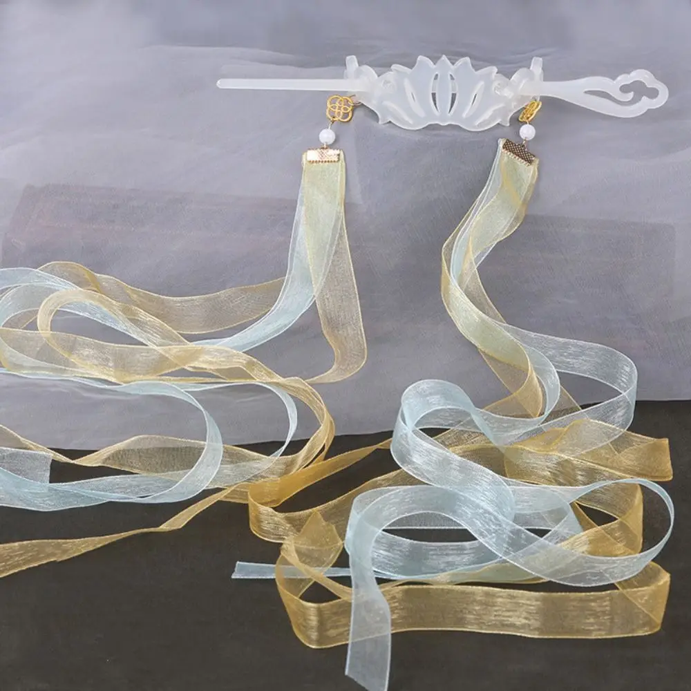 

Ribbon Bride Headdress Hairstyle Design Tool Chinese Style Headwear Ancient Hair Crown Ancient Style Hairpin Hanfu Hair Sticks