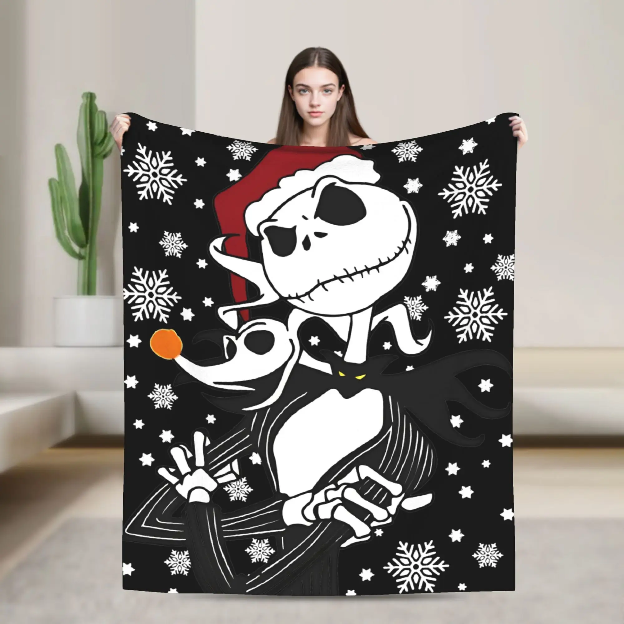 

Джек Скеллингтон Кошмар перед Рождеством фланелевые одеяла забавное одеяло для дома 125*100 см покрывала