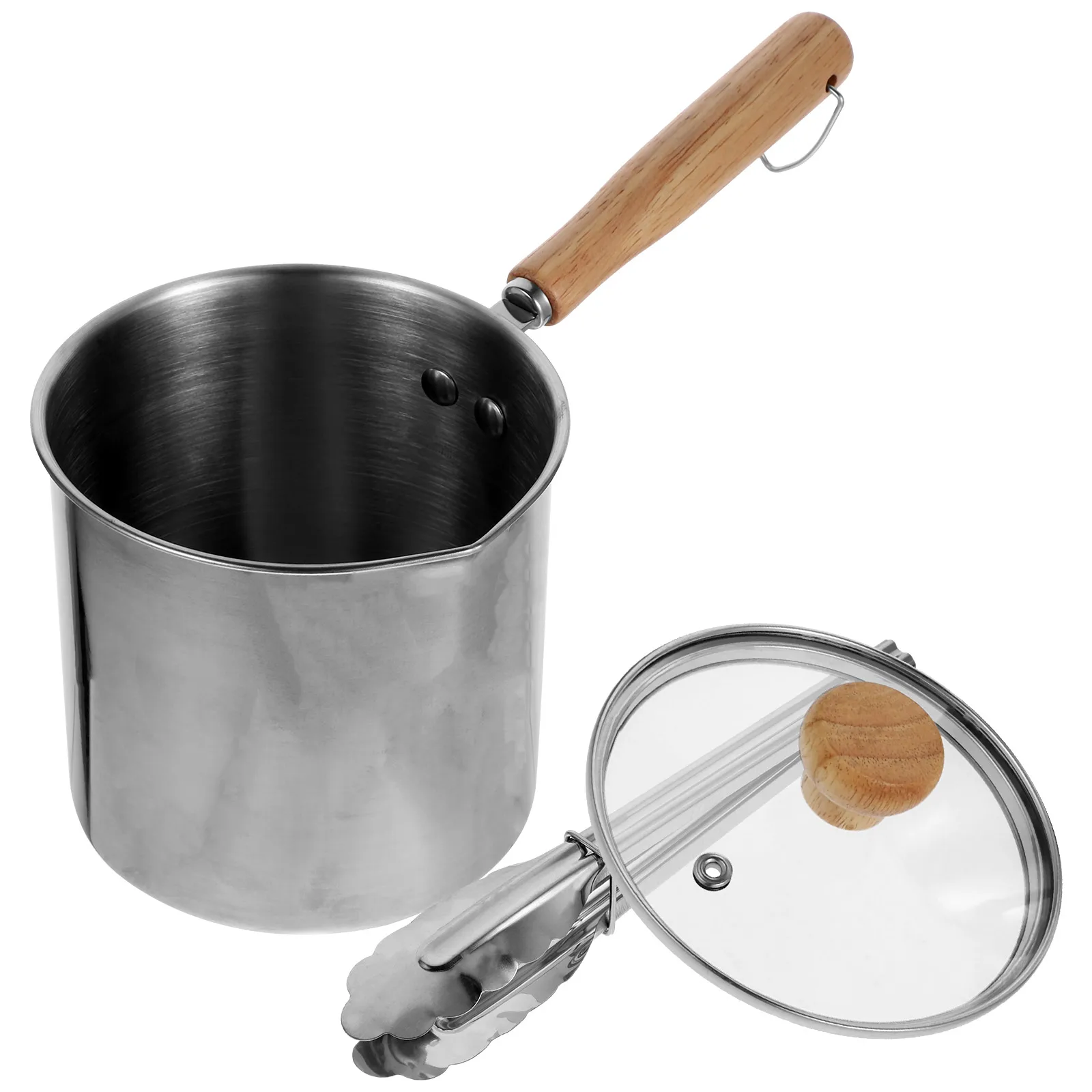 

1 set 304 Stainless Steel Frying Pot Deep Fryer Tong Multifunctional Kitchen Oil Fryer Large Capacity Strainer Spoon