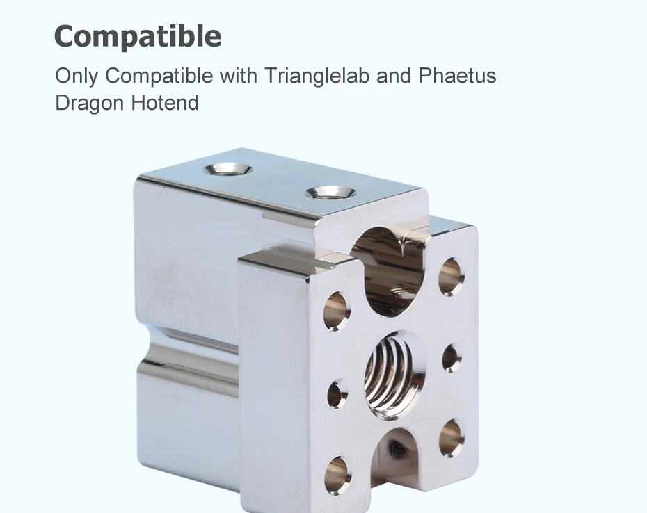 Trianglelab T-Volcano Dragon Verkupferter Heizblock Kompatibel mit Trianglelab und Phaet Dragon Hotend 3D-Drucker HEIZBLOCK – Detail 4