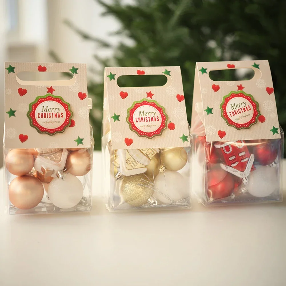 Cute Assorted 13PCS Christmas Balls Including Glittery Matte Finishes Perfect For Festive Displays at For Home