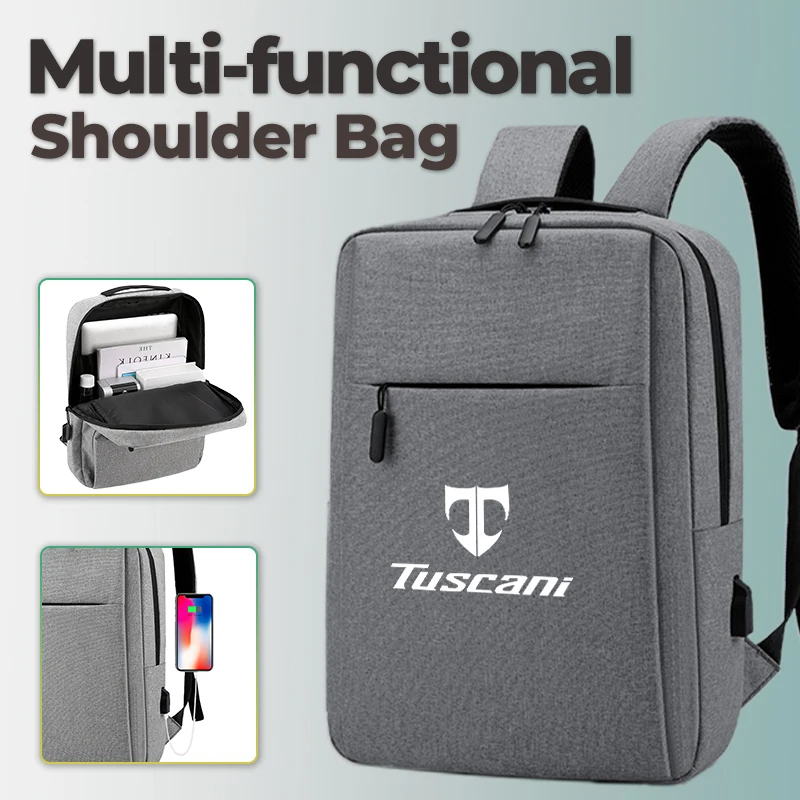 

Car Logo USB Rechargeable Shoulder Bag Waterproof Laptop Backpack For Hyundai I30 I20 IX35 Tucson Getz Sonata Veloster Elantra