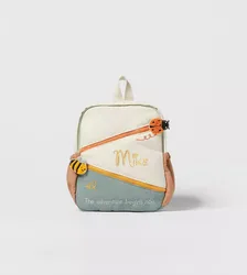 Mochila colorida com nome personalizado para crianças, simples e moderno, escola e criança, meninos e meninas