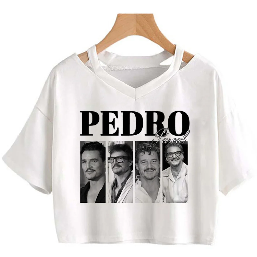 

Pedro Pascal crop top shoujo girl style harajuku 2000s gothic 2025 gyaru Aesthetic Grunge girls tees