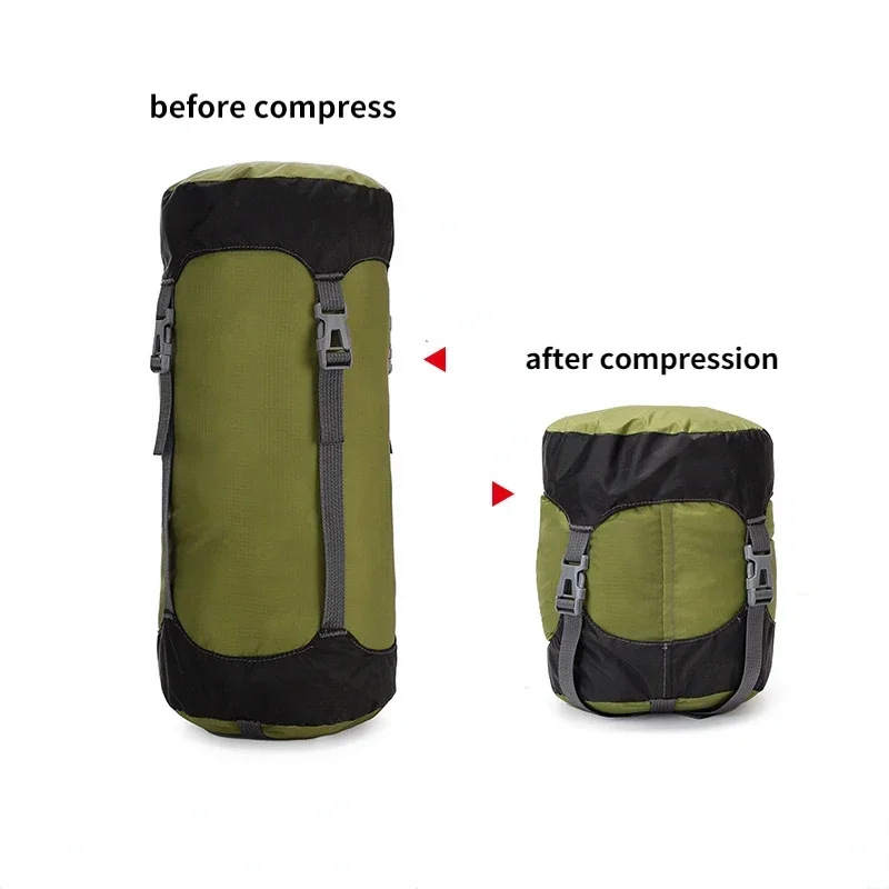 Compression Sack Nylon Compression Stuff Sack CompressionSleeping Bag Stuff Sack Ditty Bags with Dust Flap Hiking Camping