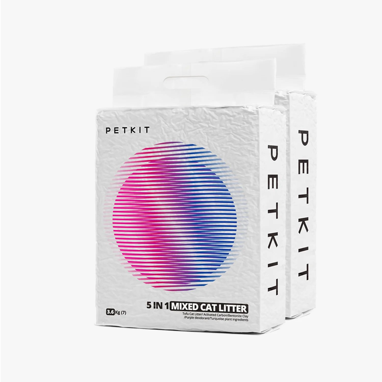 

PETKIT 5-in-1 Mixed Cat Litter, Flushable, Odourless, Activated Carbon, Extremely Absorbent and Quick Drying Tofu Cat Litter, 8lb per pack（16lbs/32lbs/48lbs）
