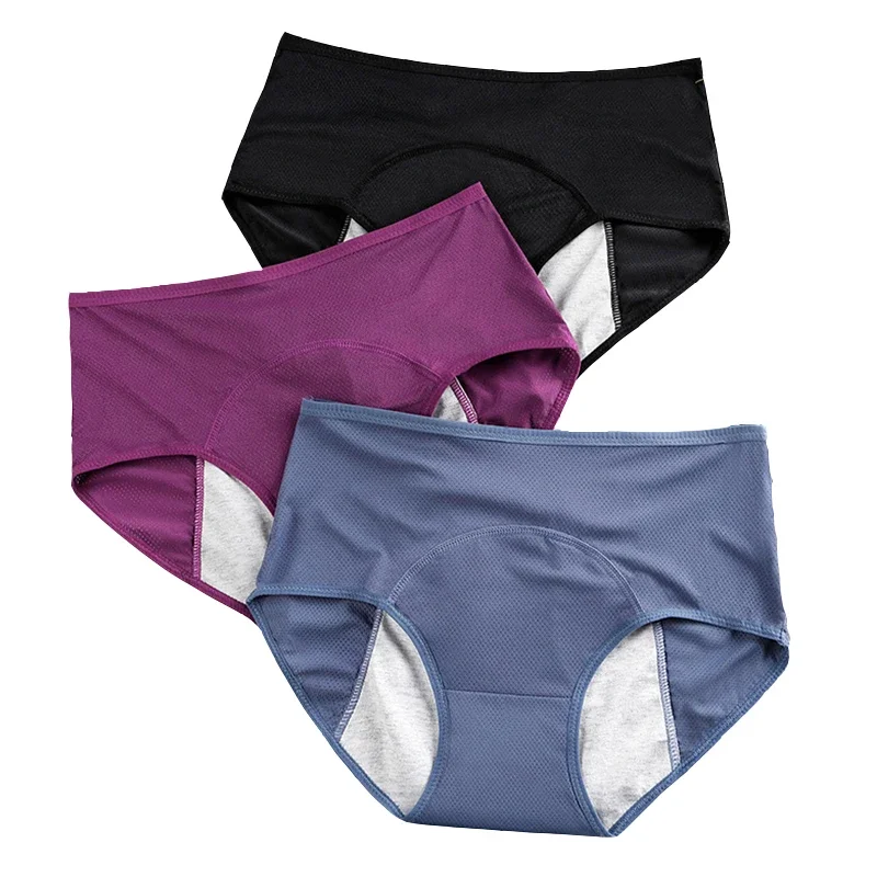 Leak Proof Menstrual Panties of Large Size Cotton Panties Women Sexy Physiological Underwear Plus Size Period Waterproof Briefs