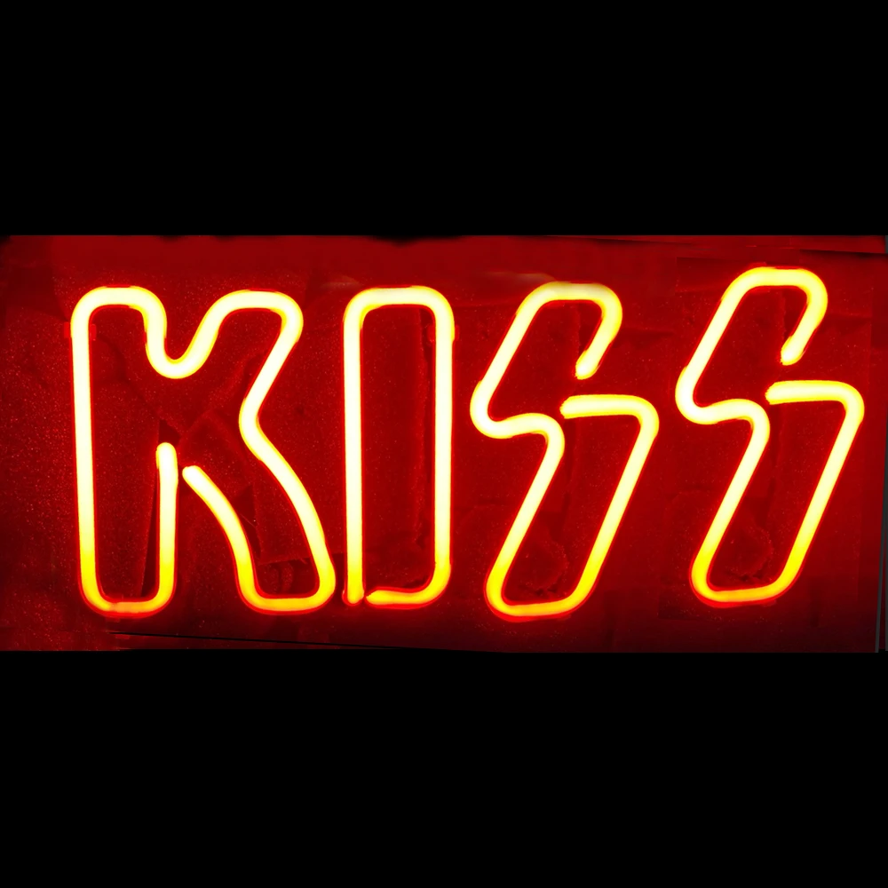 Kiss Neon Bar Sign Light Custom Handmade Real Glass Tube Beer Store Bedroom Decoration Display Lamp  Gift For Love 14