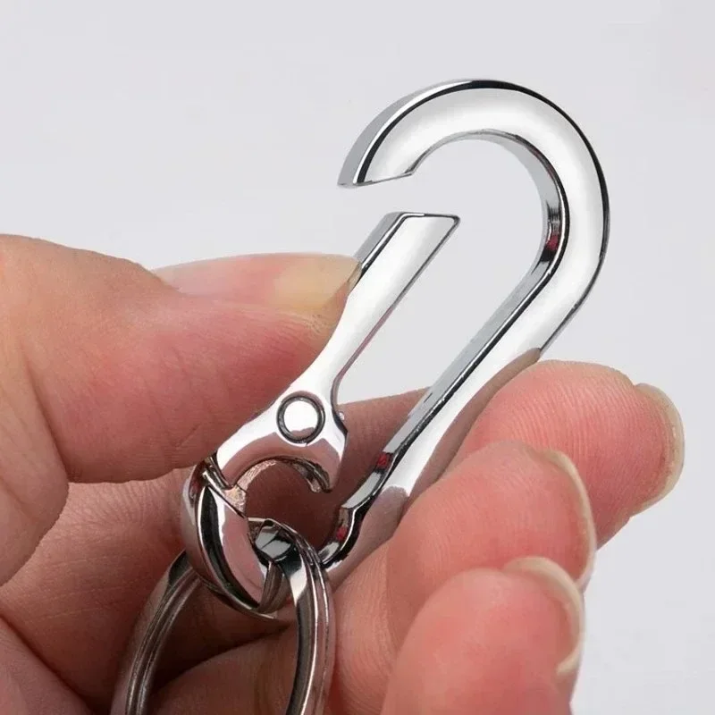 5/20pcs Gourd Buckle Keychains Climbing Hook Stainless Steel Car Strong Carabiner Shape Keychain Zinc Alloy Key Holder Ring