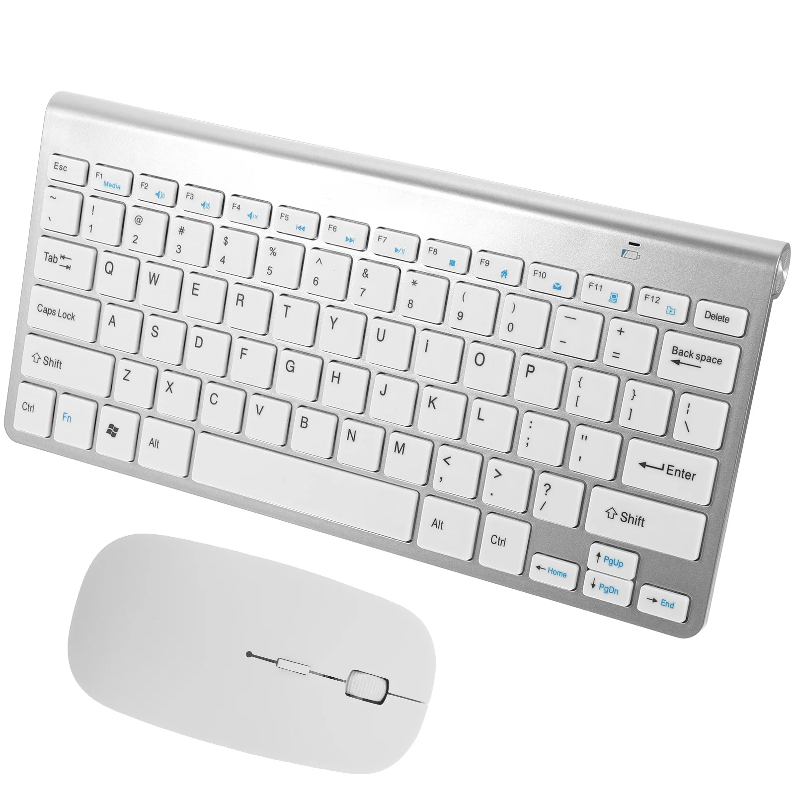 

Wireless Keyboard Mouse Combo Quiet for Laptop Desktop Computer Accessory Multimedia Use Space Saving Layout Fast Response