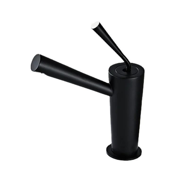 

Basin Single Hole Faucet Brass Faucet Basin Hot and Cold Water Sink Mixing Faucet Black White Bathroom Faucet