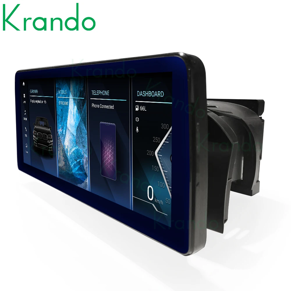 Krando 12.3'' Android Car Raio For BMW 5 Series E60 2005 - 2012 Wireless Carplay Navigation GPS Head Unit Qualcomm