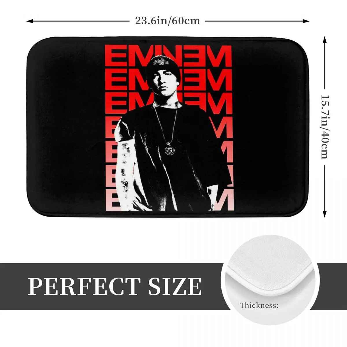 Shady Eminem Kids Non-slip Doormat Floor Mat Washable Carpet Rug for Kitchen Entrance Home Bathroom Living room Footpad Mats