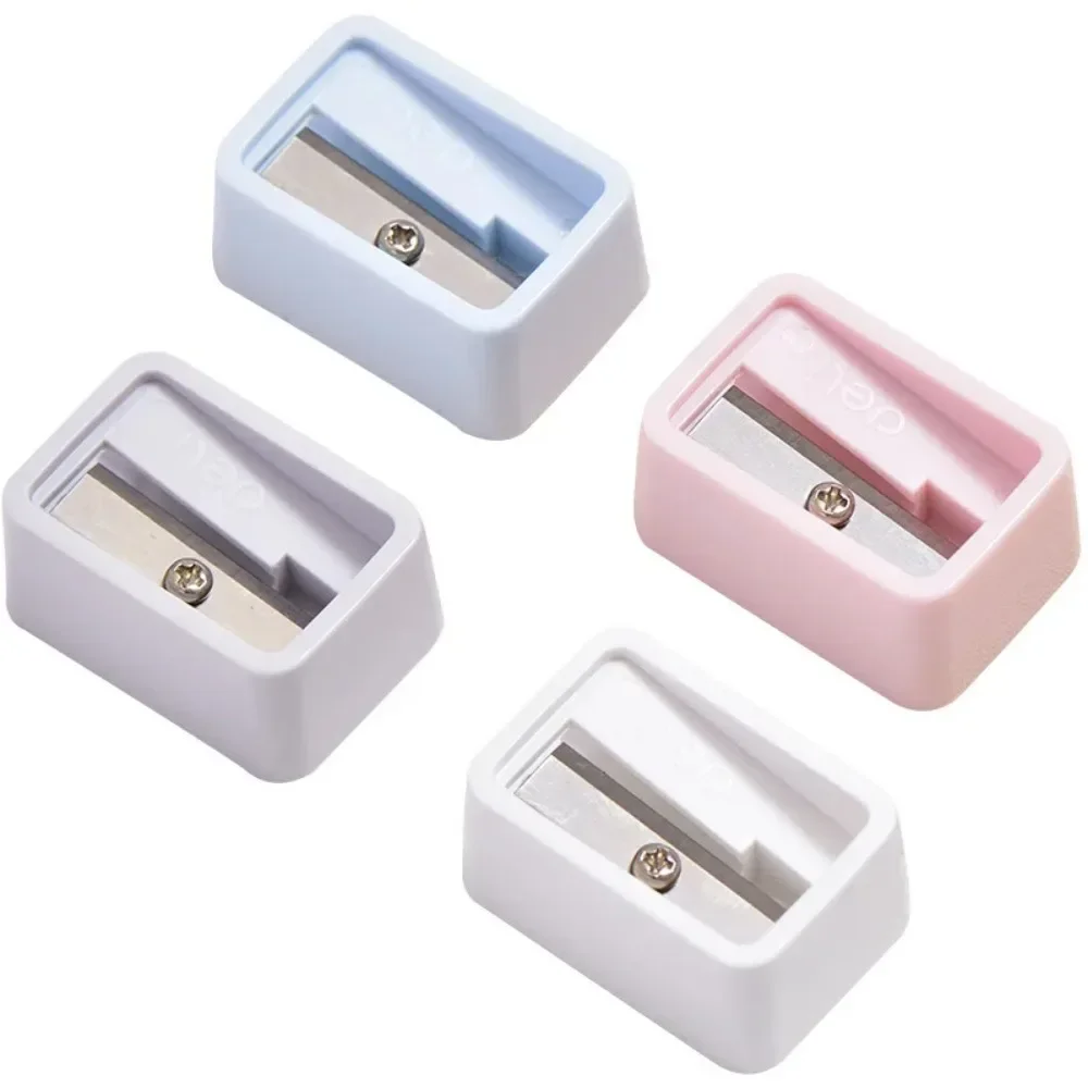 Plastic Cute Pencil Mini Sharpeners Candy Color Standard Pencil Cutting Machine Student School Office Stationery