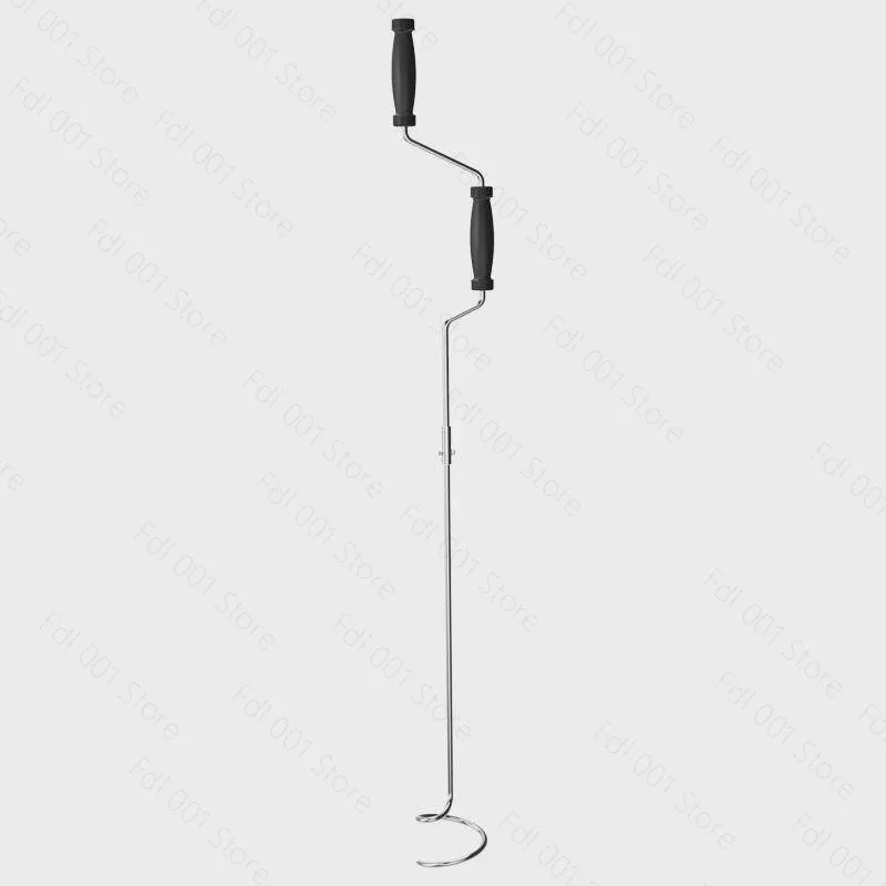 Detachable Solid Stainless Steel Compost Auger, Crank Compost Mixing Tool for Garden