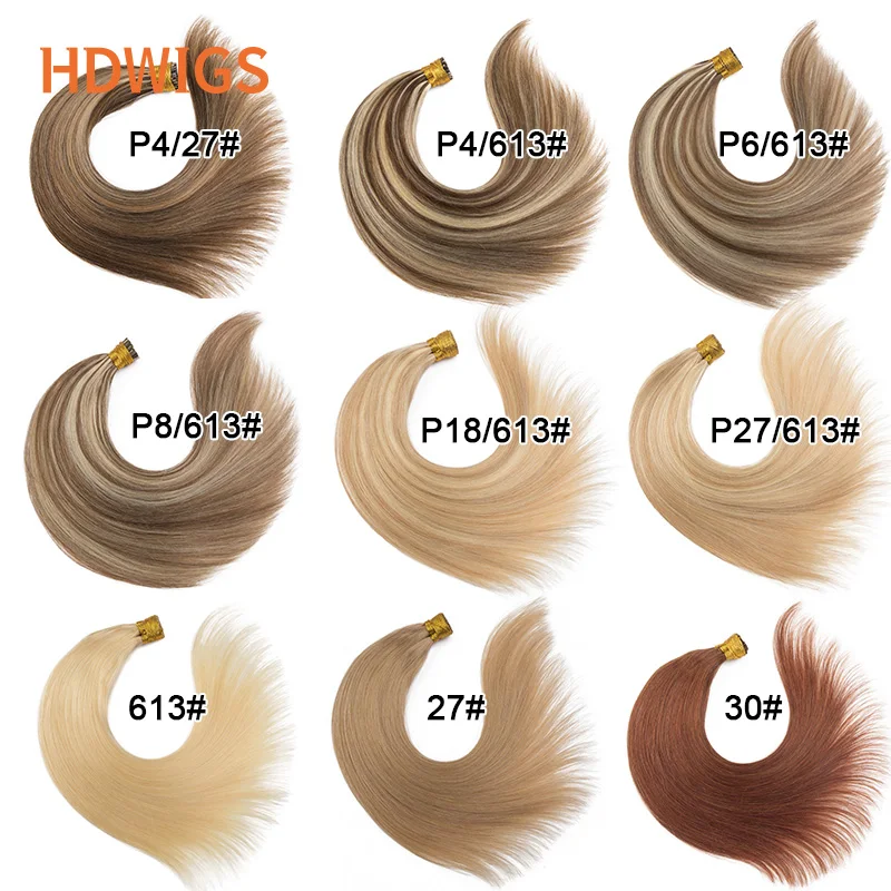 Straight ITIP Hair Extension Human Hair 40g 50g Natural Hair Extensions Capsule Keratin Brown Women Brazilian Human Fusion Hair