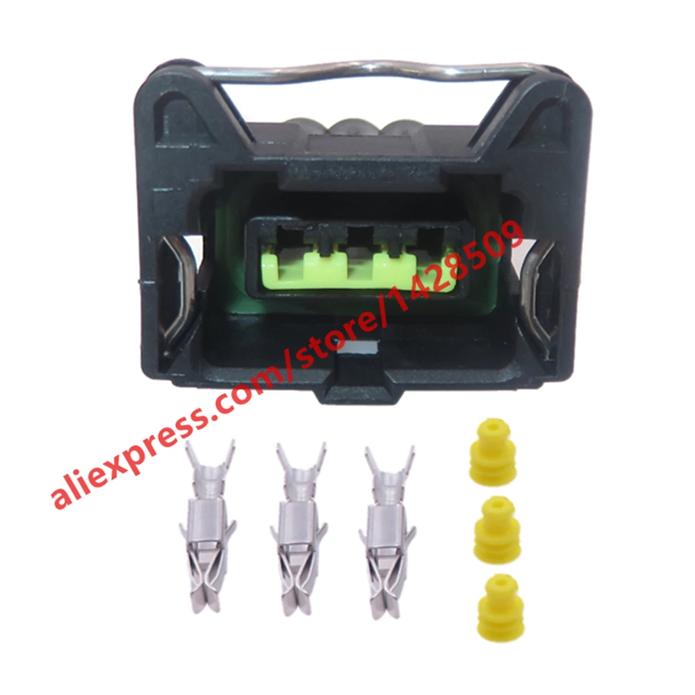 1 Set 3 Pin Power Junior Timer Kit Terminals Boot Wire Connector Electrical Sensor Oxygen Connector 85205-1