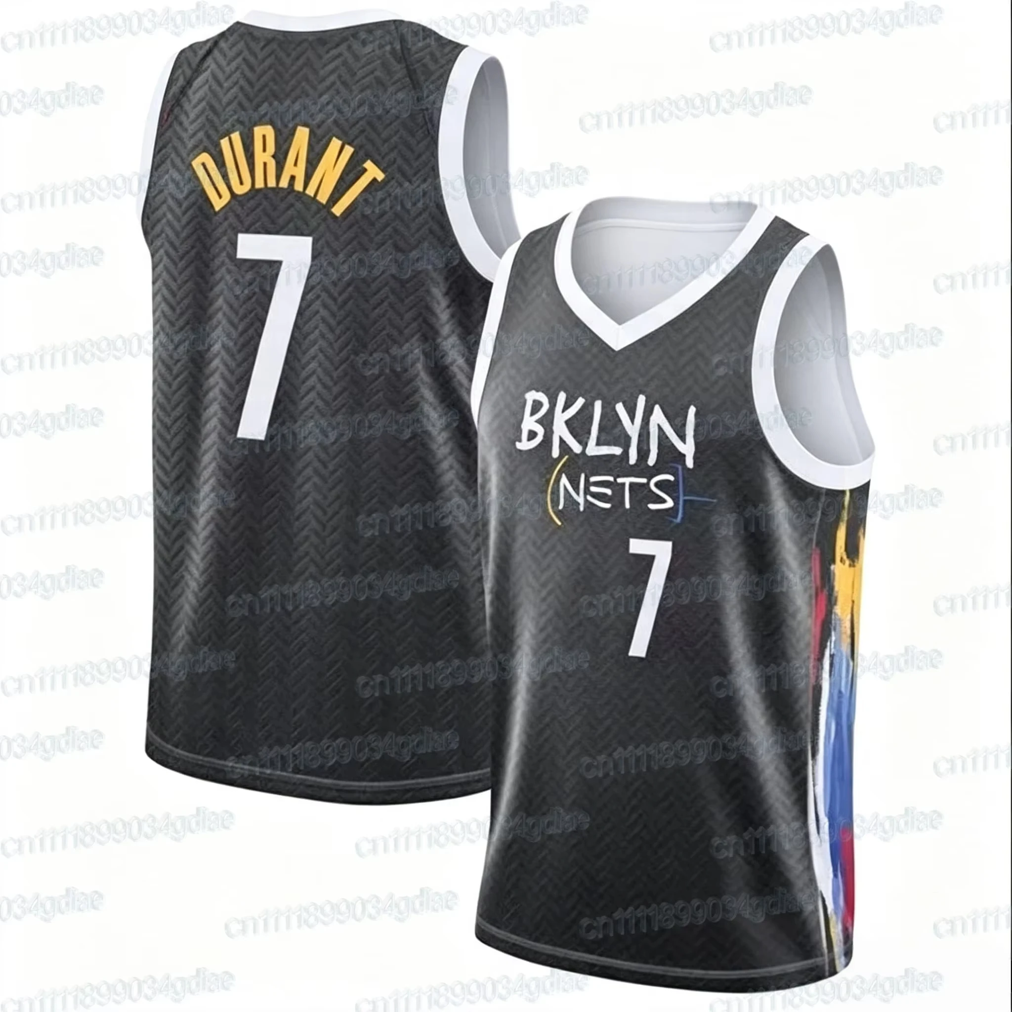Heiß begehrte neue Brooklyn Nets BKLYN City Basketball-Uniform, schwarze ärmellose Weste mit Aufdruck für Fans, Sport und Familienoutfits. – Detail 3