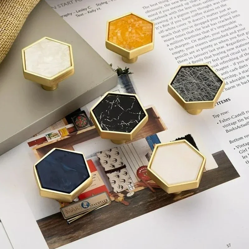 Nordischer Schubladengriff Moderner Minimalistischer Sechseckiger Türgriff Schranktür Kleiderschrank Kreativer Knopf – Detail 4