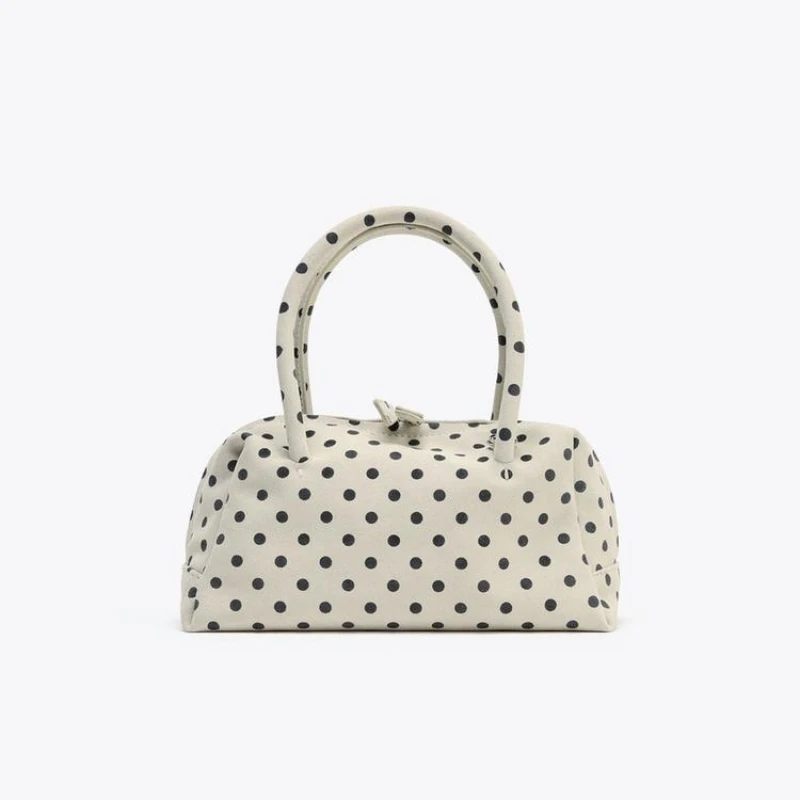 

WOMEN'S POLKA DOT PRINTED BOWLING BAG, Women's Fashionable Crossbody Bag, Ladies Luxury Design Polka Dot Pattern Handbags