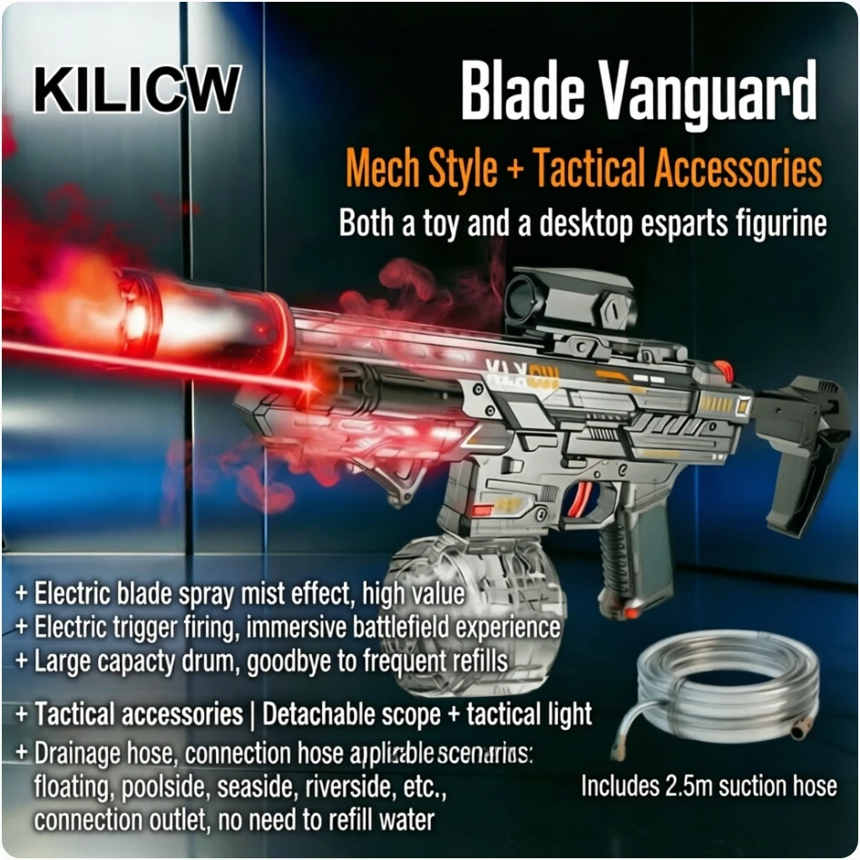 

Summer Outdoor Shooting Electric Continuous Fire Water Gun Toy, Beach Swimming Pool Electric Water Gun Boy Outdoor Gift