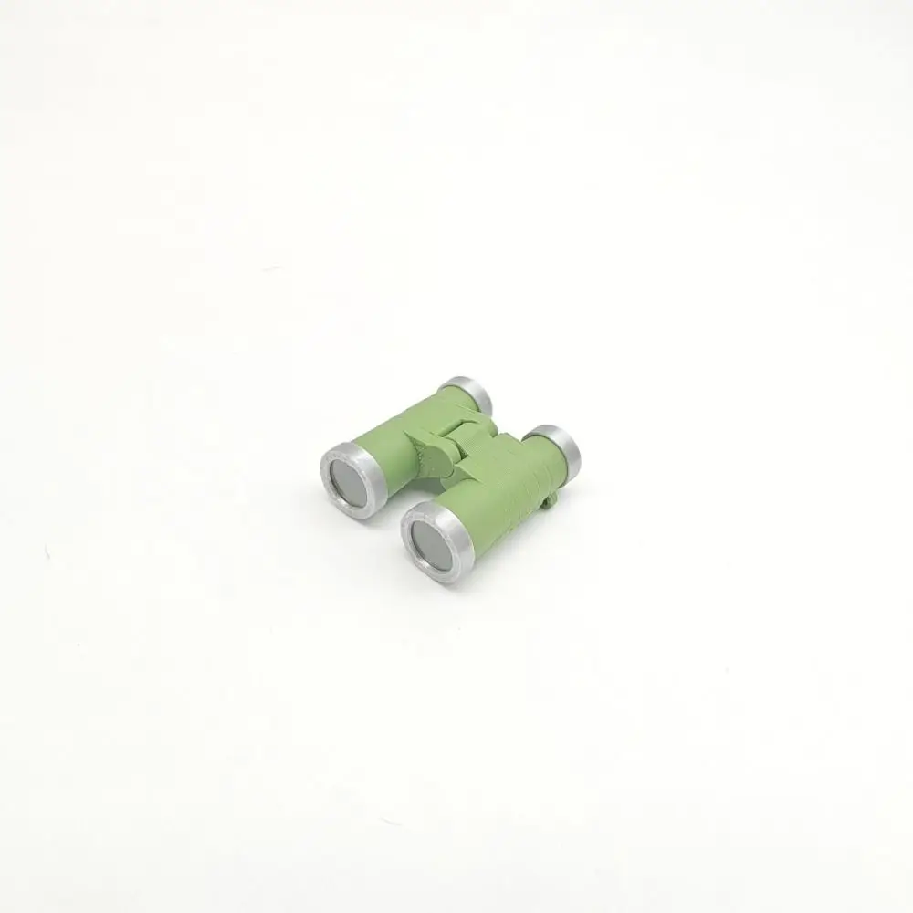 1 Pair 1:12 Scale Miniature Telescope Realistic Resin Dollhouse Prop Hand Painted Lightweight Binocular Telescope Model