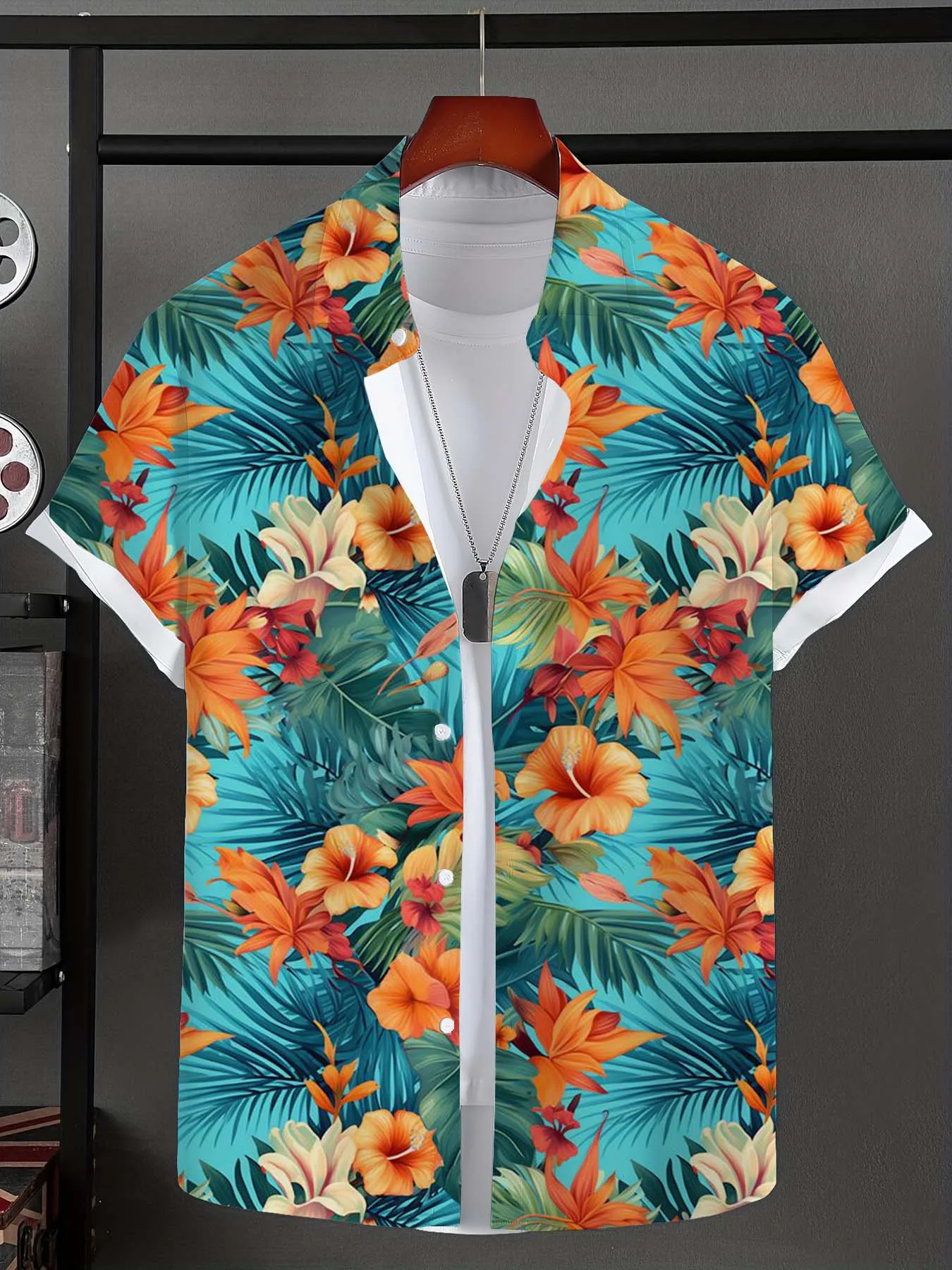 

Summer Hawaiian Shirt Funny Floral Pineapple Style 3d Print Man Shirt Women Fashion Short Sleeve Beach Shirt Casual Blouse New