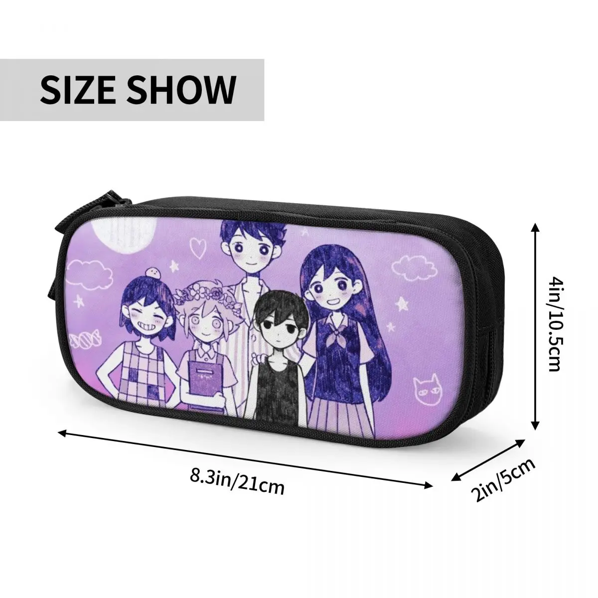 مشمس الريحان أوبري كيل مقلمة لطيف أوموري لعبة القلم حقيبة طالب سعة كبيرة اللوازم المدرسية هدية pencelcases