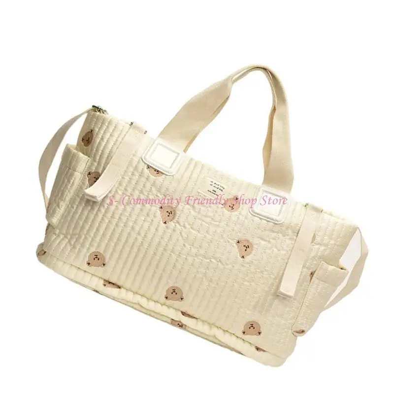 

85AE Large Capacity Mom Bag Handbag for Easy Storage Baby Bottles and Diapers